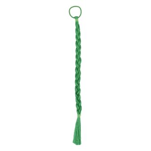Cheer Squad Hair Extension on Hair Ring Green