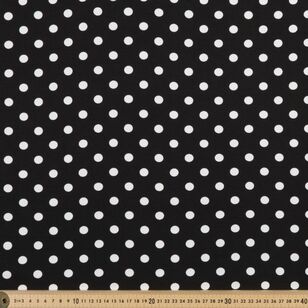 Spots 148 cm Cotton Spandex Fabric Black & White 148 cm