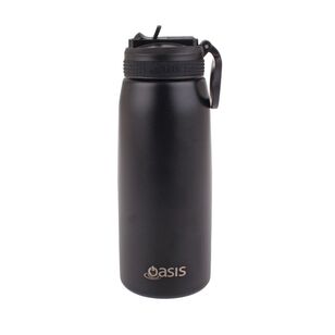 Oasis 780 ml Stainless Steel Insulated Bottle With Sipper Straw Black 780 mL
