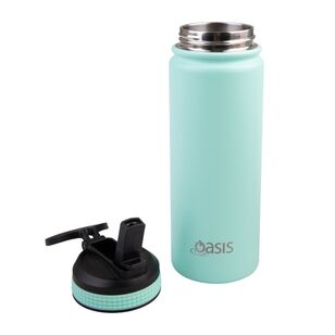 Oasis 550 ml Stainless Steel Challenger Straw Bottle Mint 550 mL