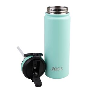 Oasis 550 ml Stainless Steel Challenger Straw Bottle Mint 550 mL