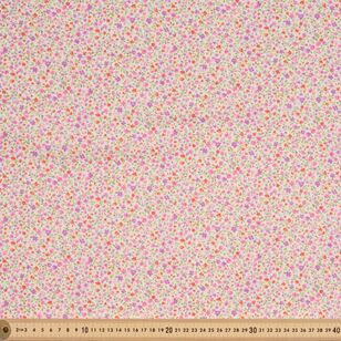 Scattered Ditsy 112 cm Japanese Poplin Fabric Pink & Purple 112 cm