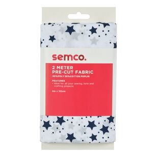 Semco Stars Pre-cut Fabric Pagant Blue 2 m x 112 cm