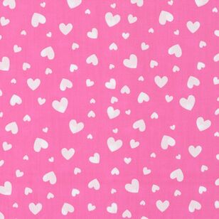 Semco Hearts Pre-cut Fabric Super Pink 2 m x 112 cm
