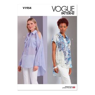 Vogue V1954 Misses' Tops Pattern White