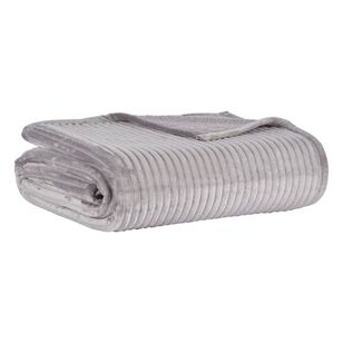 KOO Copper Ribbed Blanket Silver Queen / King