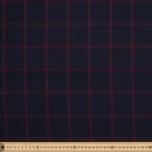 Check Tartan 145 cm Suiting Fabric Navy 145 cm