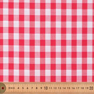 Yarn Dyed Gingham 112 cm Cotton Fabric Red 112 cm