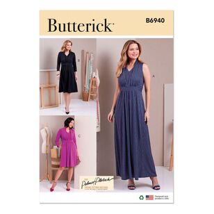 Butterick B6940 Misses' Knit Dresses by Palmer/Pletsch Pattern White