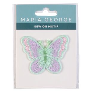 Maria George Embroided Butterfly Sew On Motif Lilac Multi