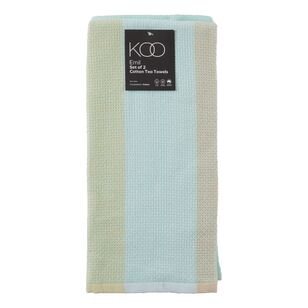 KOO Emil Cotton Tea Towel 2 Pack Pastel