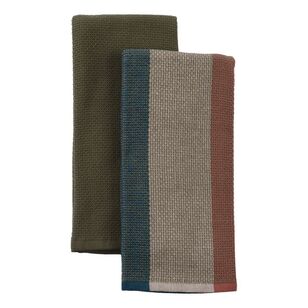 KOO Emil Cotton Tea Towel 2 Pack Rust