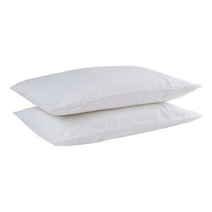 Brampton House Flannelette 2 Pack Standard Pillowcases White Standard