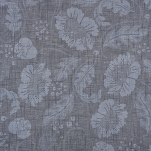 KOO Botanicals Paisley Concealed Tab Top Sheer Curtains Charcoal 140 x 250 cm