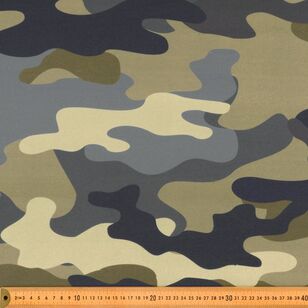 Camouflage 148 cm Sports Active Fleece Fabric Multicoloured 148 cm