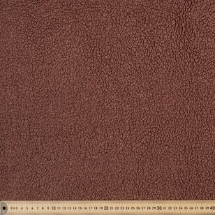 Plain 148 cm Teddy Fleece Fabric Deep Taupe 150 cm