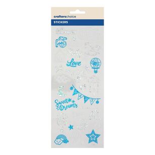 Crafters Choice Shiny Blue Baby Stickers Shiny Baby Blue