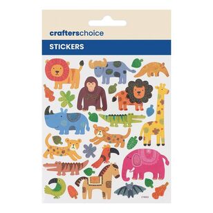 Crafters Choice Glitter Safari Animals Stickers Glitter Safari Anmals