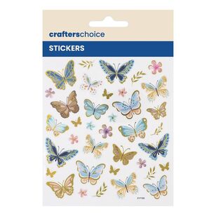 Crafters Choice Foil Blue Butterfly Stickers Foil Butterfly