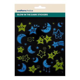 Crafters Choice Glow In The Dark Moon & Stars Stickers Glow In The Dark Moon/Stars