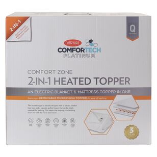 Tontine ComforTech 2 In 1 Heated Topper White