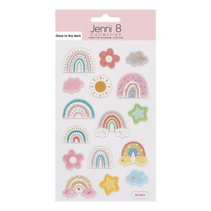 Jenni B Glow In The Dark Puff Rainbow Stickers Glow In Dark Puff Rainbow