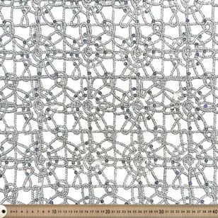 Designer Lace 125 cm Fabric Silver 125 cm