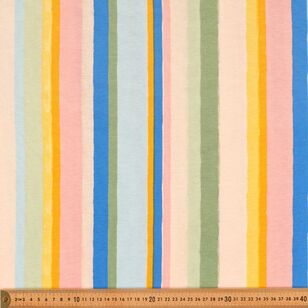 Stripe 112 cm Cotton Jersey Fabric Multicoloured 112 cm