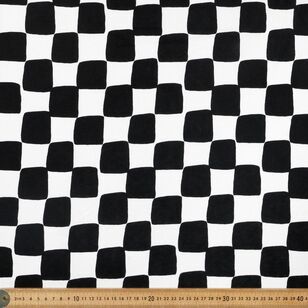 Checkers 112 cm Printed Cotton Jersey Fabric Multicoloured 112 cm