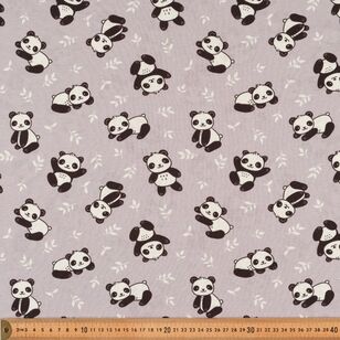 Panda 112 cm Cotton Jersey Fabric Grey 112 cm