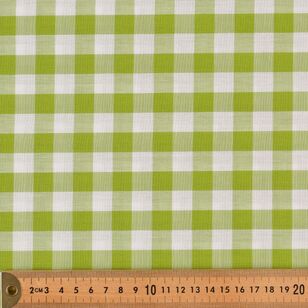 1/2 inch Yarn Dyed Gingham 112 cm Cotton Fabric Avocado 112 cm