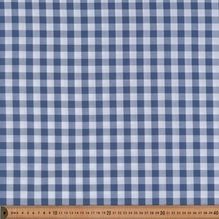 1/2 inch Yarn Dyed Gingham 112 cm Cotton Fabric Indigo 112 cm