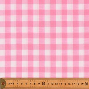 1/2 inch Yarn Dyed Gingham 112 cm Cotton Fabric Pink 112 cm