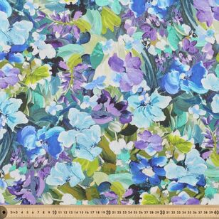 Iris 135 cm Rayon Fabric  Multicoloured 135 cm