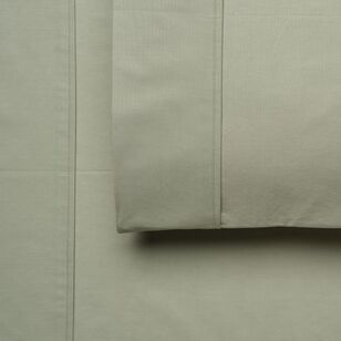 White Home Organic Cotton Sheet Set Sage