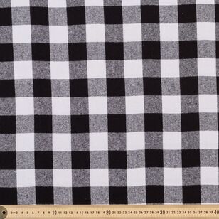 Yarn Dyed Buffalo Checks 112 cm Flannelette Fabric Black/White 112 cm