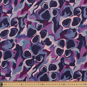 Deam Floral 112 cm Crinkle EcoVero Viscose Fabric Purple 112 cm