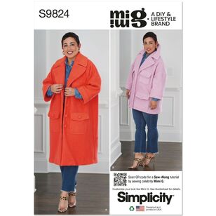 Simplicity S9824 Misses' Coat Pattern by Mimi G Style White XS - XL