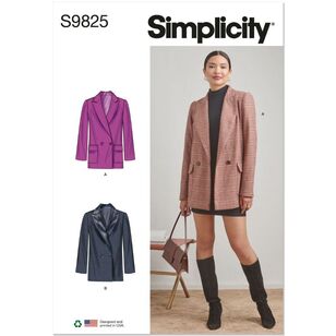 Simplicity S9825 Misses' Double breasted Jacket Pattern White