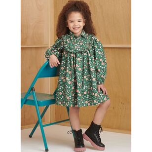 Simplicity S9830 Children's front and back bib Dress Pattern White 3 - 8