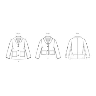 Simplicity S9831 Children's and Girl's Jacket Pattern White