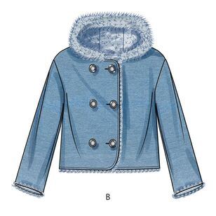 Simplicity S9832 Girls' and Boys' Jacket Pattern White 7 - 14