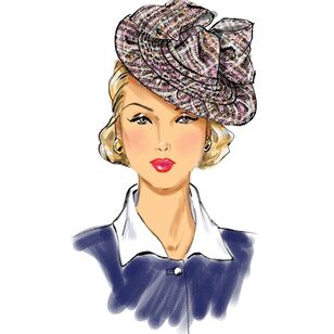 Simplicity S9834 Misses' 1930's and 1940's Hats Pattern White One Size
