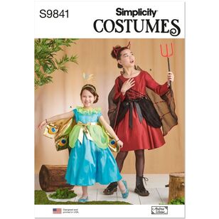 Simplicity S9841 Children's and Girls' Costumes by Andrea Schewe Designs White