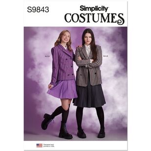 Simplicity S9843 Misses' Suit jacket and skirt Costume Pattern White