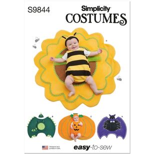 Simplicity S9844 Babies' Halloween Costumes Pattern White XS - L