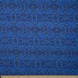 Warlukurlangu Jukurrpa (Fire country Dreaming) 148 cm Rayon Fabric.  Blue 148 cm