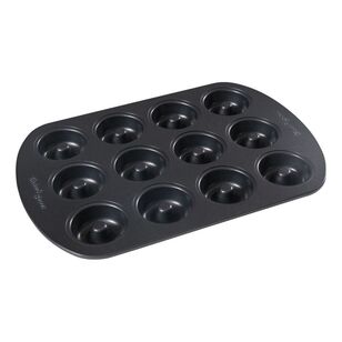 Baker's Secret 12 Cavity Mini Donut Pan Dark Grey 26.5 x 18 x 2 cm