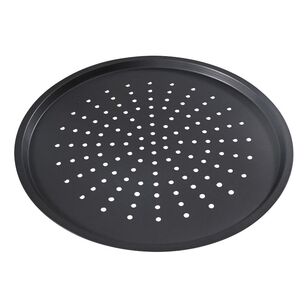 Baker's Secret Large Pizza Crisper Pan Dark Grey 37.5 x 0.8 cm