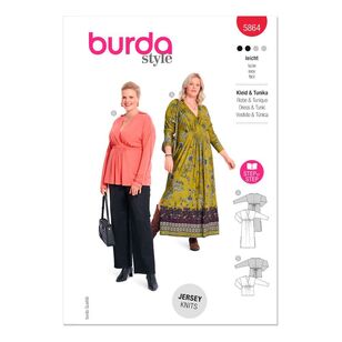 Burda 5864 Misses' Dress & Tunic Top Pattern White 18 - 28